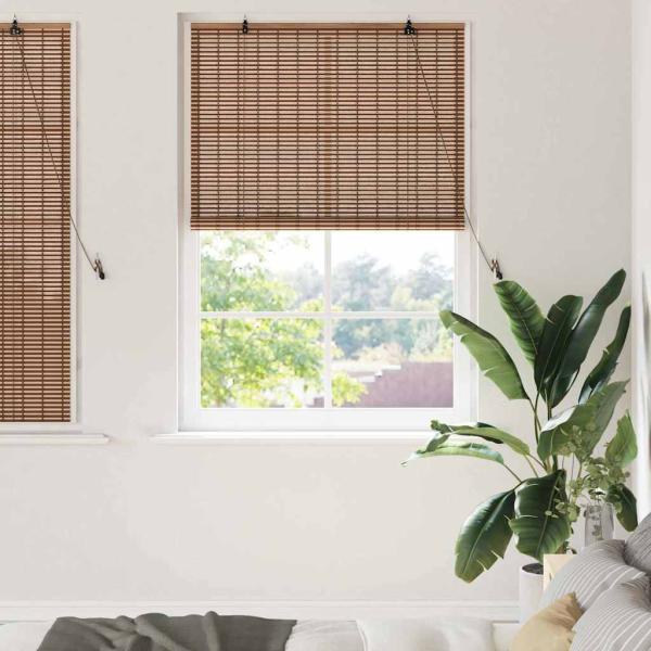 ARDEBO.de - Fensterjalousien und -schattierungen Braun 120 x 160 cm Bambus