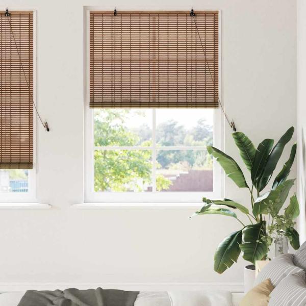 ARDEBO.de - Fensterjalousien und -schattierungen Braun 120 x 220 cm Bambus
