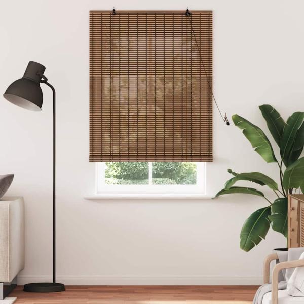 Fensterjalousien und -schattierungen Braun 120 x 220 cm Bambus