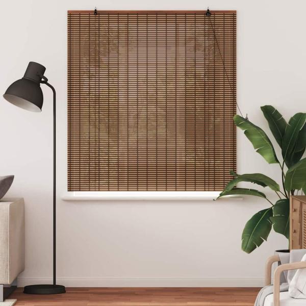 Fensterjalousien und -schattierungen Braun 150 x 160 cm Bambus