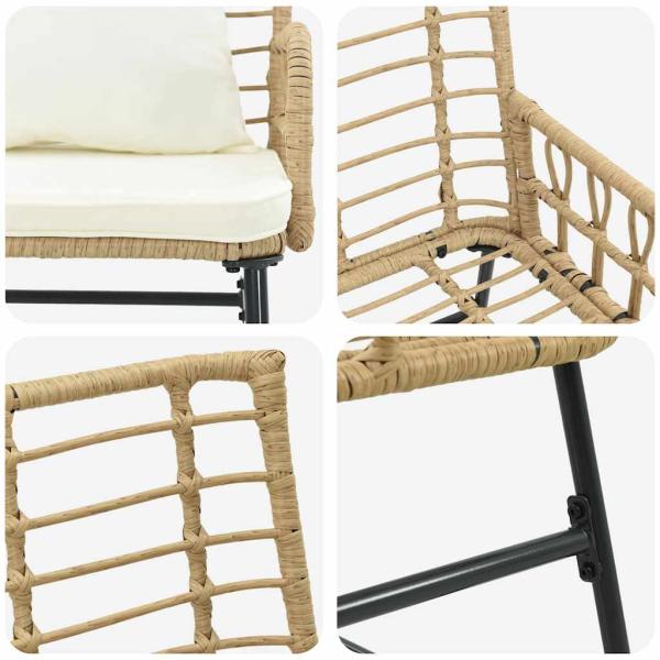 Garten Essgruppe 3 pcs Schwarz, Anthrazit 113 x 69 x 83 cm