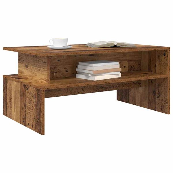 Couchtisch mit Regal Sonstiges mit Speicher Altholz 90 x 55 x 42,5 cm Holzwerkstoff