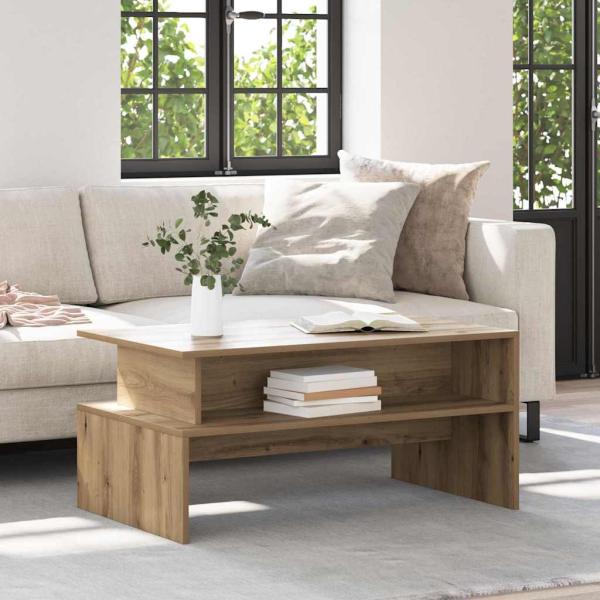 ARDEBO.de - Couchtisch Eiche handwerklich 90 x 55 x 42,5 cm Holzwerkstoff