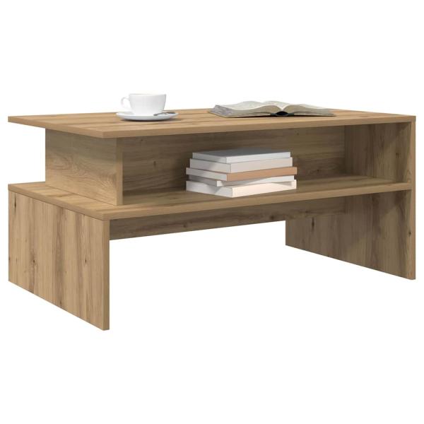 Couchtisch Eiche handwerklich 90 x 55 x 42,5 cm Holzwerkstoff
