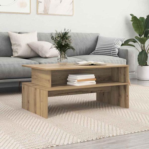 Couchtisch Eiche handwerklich 90 x 55 x 42,5 cm Holzwerkstoff