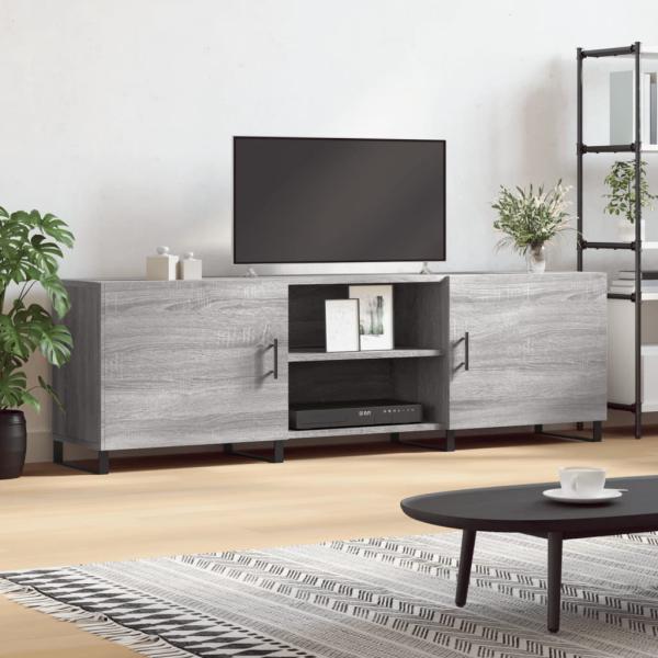 ARDEBO.de - TV-Schrank Grau Sonoma 150x30x50 cm Holzwerkstoff