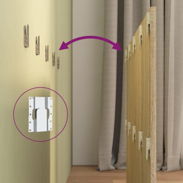 Kopfteil mit Nachttischen Sonoma-Eiche Holzwerkstoff