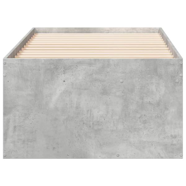 Tagesbett mit Schubladen ohne Matratze Betongrau 90x200 cm