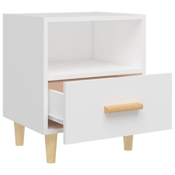 Nachttisch Weiß 40x35x47 cm