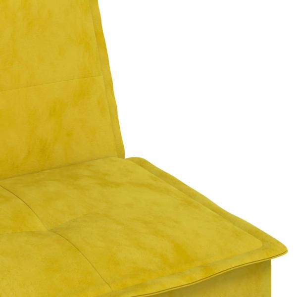 Schlafsofa in L-Form Gelb 255x140x70 cm Samt