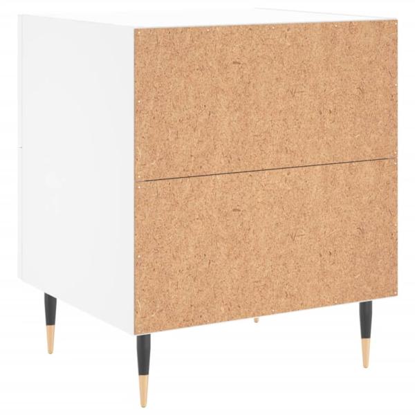 Nachttische 2 Stk. Weiß 40x35x47,5 cm Holzwerkstoff