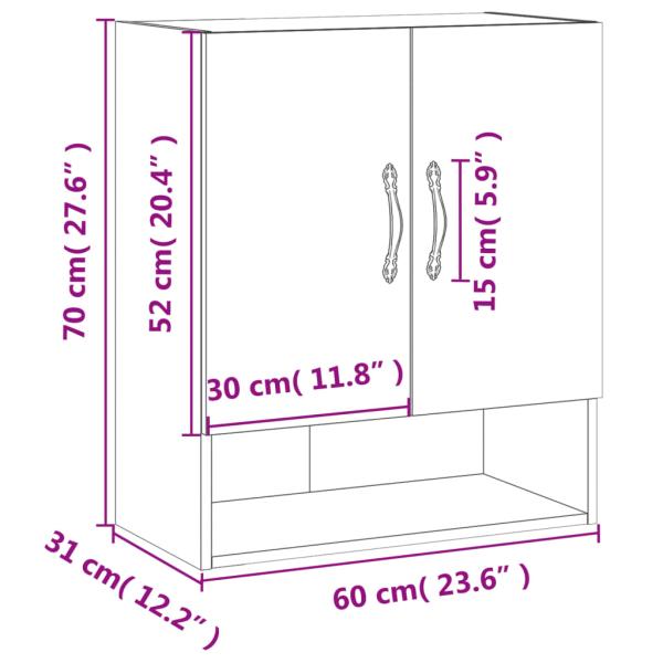 Wandschrank Sonoma-Eiche 60x31x70 cm Holzwerkstoff