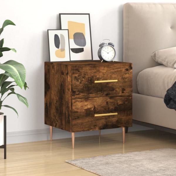 ARDEBO.de - Nachttisch Räuchereiche 40x35x47,5 cm Holzwerkstoff