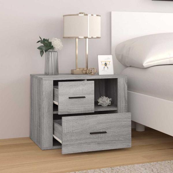 Nachttisch Grau Sonoma 60x36x45 cm Holzwerkstoff