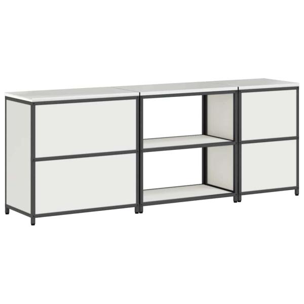 Küchenaufbewahrungsset mit Regal Sonstiges mit Speicher mit Tür 3 pcs Weiß 210 x 50 x 92 cm