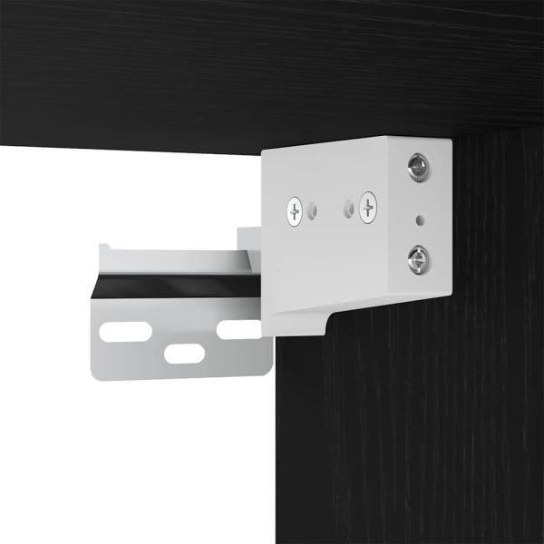 TV-Schrank-Set mit Regal 8 pcs Schwarz Eiche 181 x 30 x 120 cm