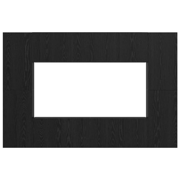 TV-Schrank-Set mit Regal 8 pcs Schwarz Eiche 181 x 30 x 120 cm