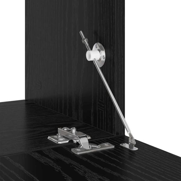 TV-Schrank-Set mit Regal Sonstiges mit Speicher mit Tür 7 pcs Schwarz Eiche 60 x 30 x 30 cm