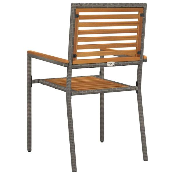 Outdoor-Stühle 4 pcs Grau, Braun