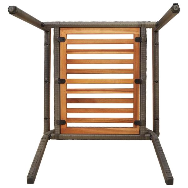 Outdoor-Stühle 4 pcs Grau, Braun