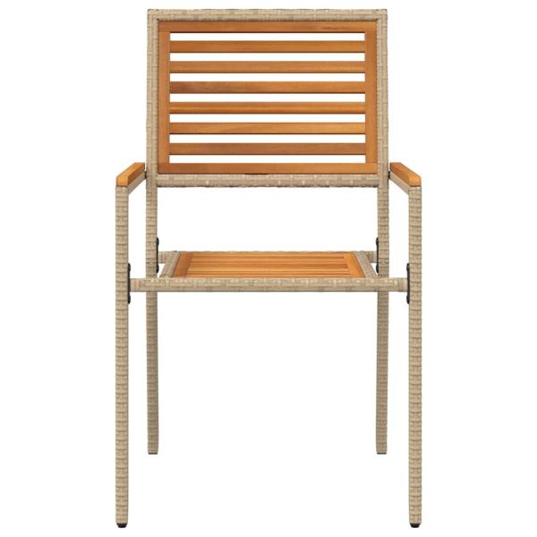 Outdoor-Stühle 4 pcs Creme, Braun