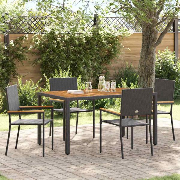 ARDEBO.de - Outdoor-Stühle 4 pcs Creme, Braun