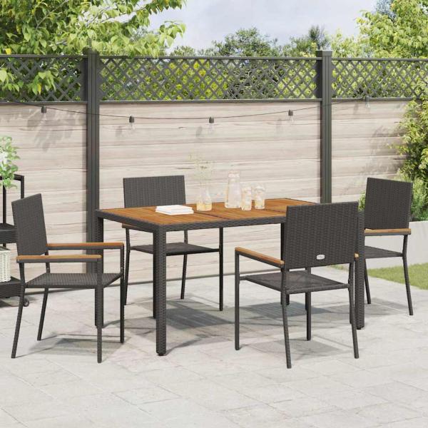 Outdoor-Stühle 4 pcs Creme, Braun