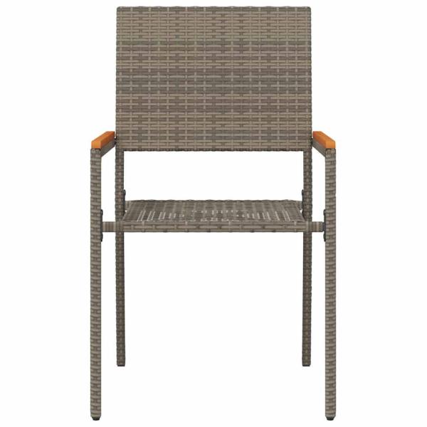 Outdoor-Stühle 4 pcs Grau, Braun
