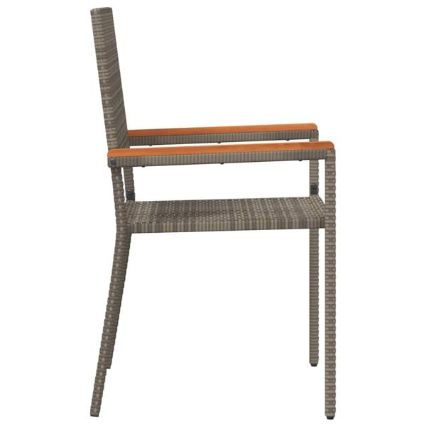 Outdoor-Stühle 4 pcs Grau, Braun
