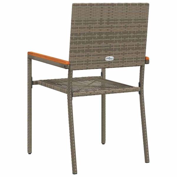 Outdoor-Stühle 4 pcs Grau, Braun