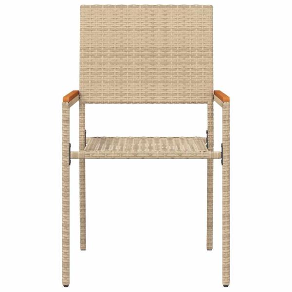 Outdoor-Stühle 4 pcs Creme, Braun