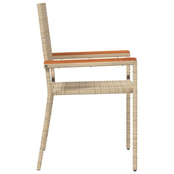 Outdoor-Stühle 4 pcs Creme, Braun