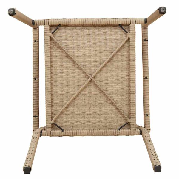 Outdoor-Stühle 4 pcs Creme, Braun