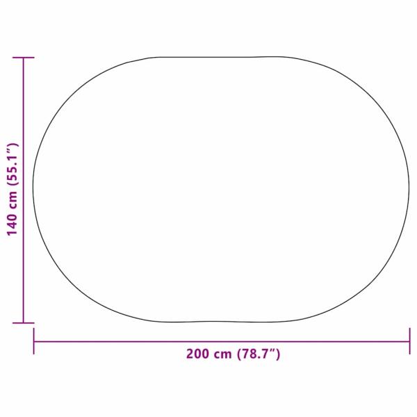 Teppich Cremefarben 140 x 200 cm PP