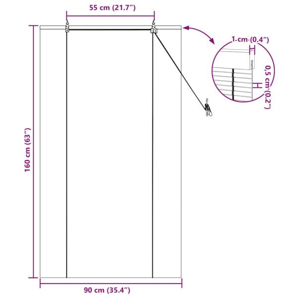 Rollo Natur 90 x 160 cm Bambus