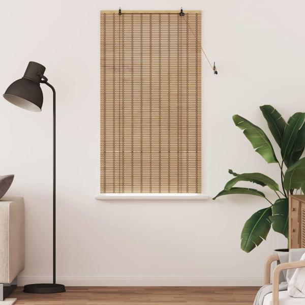 Fensterjalousien & -schatten Hellbraun 80 x 160 cm Bambus