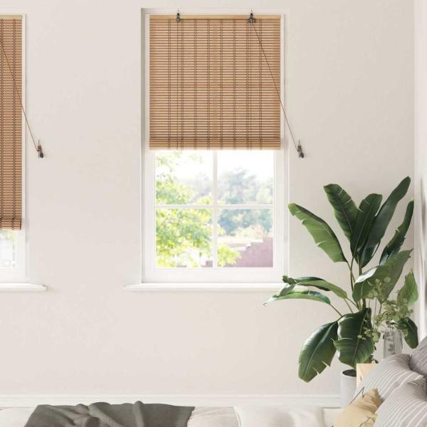 ARDEBO.de - Fensterjalousien & -schatten Hellbraun 80 x 220 cm Bambus