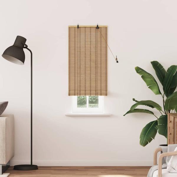 Fensterjalousien & -schatten Hellbraun 80 x 220 cm Bambus