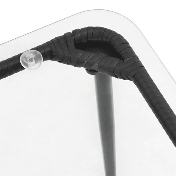 Gartentisch Schwarz 80 x 40 x 45 cm Poly Rattan