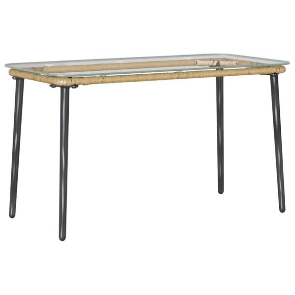 Gartentisch Natürlich 80 x 40 x 45 cm Poly Rattan