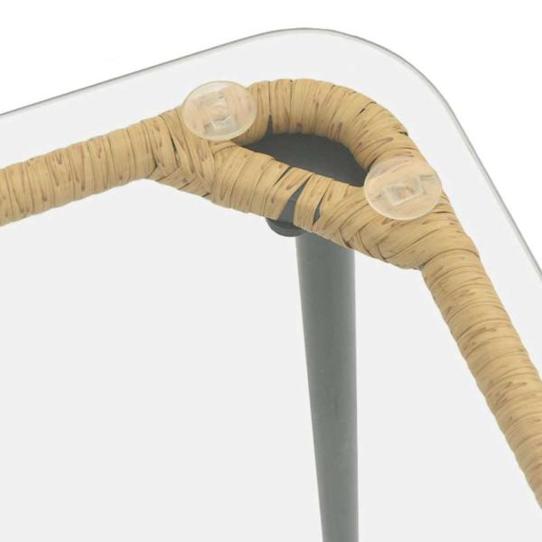 Gartentisch Natürlich 80 x 40 x 45 cm Poly Rattan
