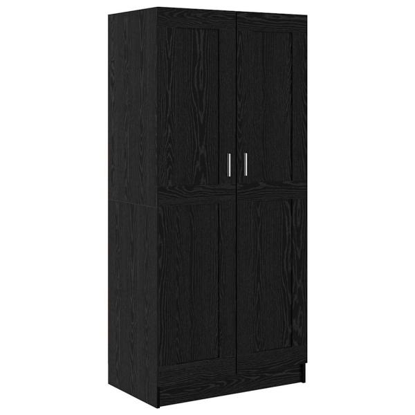 ARDEBO.de - Kleiderschrank Schwarz Eiche 82,5 x 51,5 x 180 cm Holzwerkstoff