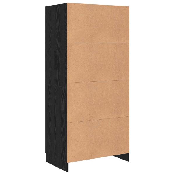 Kleiderschrank Schwarz Eiche 82,5 x 51,5 x 180 cm Holzwerkstoff
