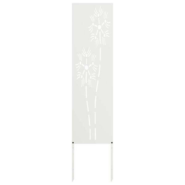 Garten dekoratives Panel Weiß 32 x 140 cm Kaltgewalzter Stahl