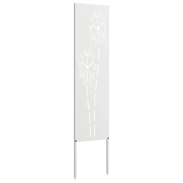 Garten dekoratives Panel Weiß 32 x 140 cm Kaltgewalzter Stahl