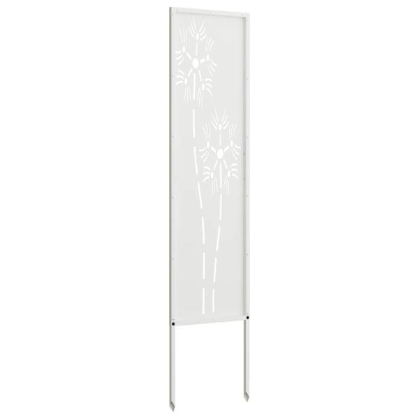 Garten dekoratives Panel Weiß 32 x 140 cm Kaltgewalzter Stahl