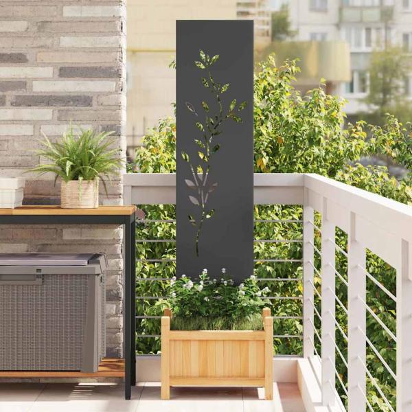 ARDEBO.de - Garten dekoratives Panel Schwarz 32 x 140 cm