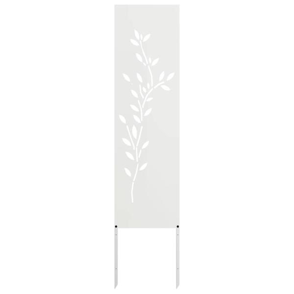 Garten dekoratives Panel Weiß 32 x 140 cm Kaltgewalzter Stahl