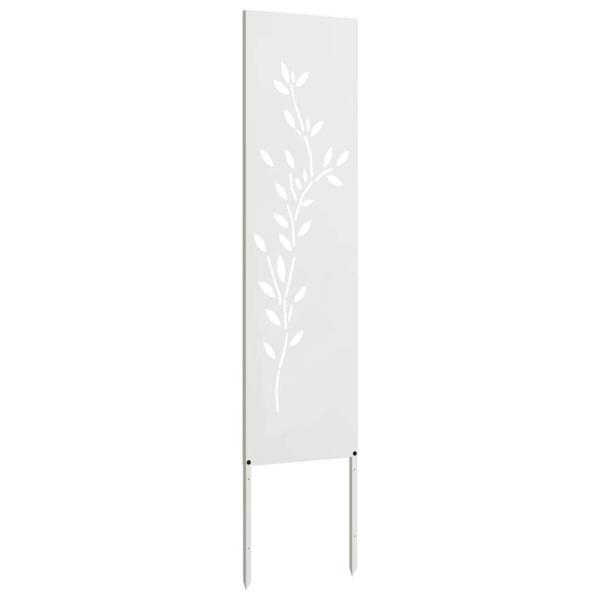Garten dekoratives Panel Weiß 32 x 140 cm Kaltgewalzter Stahl
