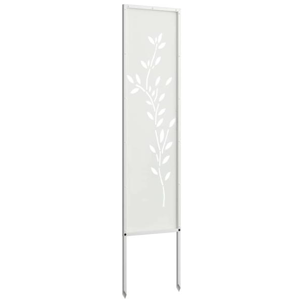Garten dekoratives Panel Weiß 32 x 140 cm Kaltgewalzter Stahl